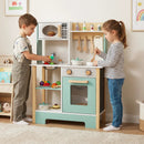 Play Kitchen Wooden Toy Kitchen Playset with Chalkboard Birthday Gift for Kids Aged 3 + by LJGDeals