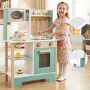 Play Kitchen Wooden Toy Kitchen Playset with Chalkboard Birthday Gift for Kids Aged 3 + by LJGDeals