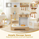 Play Kitchen Wooden Toy Kitchen Playset with Chalkboard Birthday Gift for Kids Aged 3 +