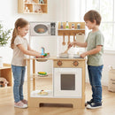 Play Kitchen Wooden Toy Kitchen Playset with Chalkboard Birthday Gift for Kids Aged 3 + by LJGDeals