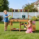 Play Kitchen for Kids Wooden Toy Kitchen Playset Pretend Mud Kitchen