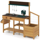 Play Kitchen for Kids Wooden Toy Kitchen Playset Pretend Mud Kitchen by LJGDeals