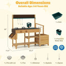 Play Kitchen for Kids Wooden Toy Kitchen Playset Pretend Mud Kitchen by LJGDeals