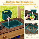 Play Kitchen for Kids Wooden Toy Kitchen Playset Pretend Mud Kitchen by LJGDeals