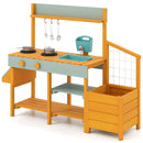 Play Kitchen for Kids Wooden Toy Kitchen Playset Pretend Mud Kitchen by LJGDeals