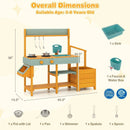 Play Kitchen for Kids Wooden Toy Kitchen Playset Pretend Mud Kitchen by LJGDeals