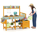 Play Kitchen for Kids Wooden Toy Kitchen Playset Pretend Mud Kitchen by LJGDeals