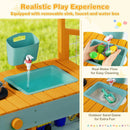 Play Kitchen for Kids Wooden Toy Kitchen Playset Pretend Mud Kitchen by LJGDeals
