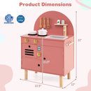 Play Kitchen for Kids Wooden Kitchen Playset with Stoves Faucet Sink Microwave and Oven by LJGDeals