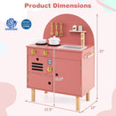 Play Kitchen for Kids Wooden Kitchen Playset with Stoves Faucet Sink Microwave and Oven
