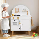 Play Kitchen for Kids Wooden Kitchen Playset with Stoves Faucet Sink Microwave and Oven by LJGDeals