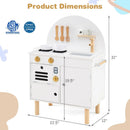 Play Kitchen for Kids Wooden Kitchen Playset with Stoves Faucet Sink Microwave and Oven by LJGDeals