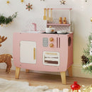 Play Kitchen for Kids Wooden Kitchen Playset with Stoves Sink Faucet and Oven by LJGDeals