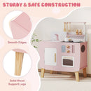 Play Kitchen for Kids Wooden Kitchen Playset with Stoves Sink Faucet and Oven by LJGDeals