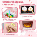 Play Kitchen for Kids Wooden Kitchen Playset with Stoves Sink Faucet and Oven