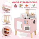 Play Kitchen for Kids Wooden Kitchen Playset with Stoves Sink Faucet and Oven by LJGDeals