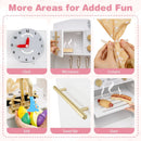 Play Kitchen for Kids Wooden Chef Pretend Playset with 3 Adjustable Heights Microwave by LJGDeals