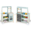 Wooden Kitchen Playset with Cookware Accessories by DirectDeals