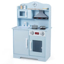 Wooden Play Kitchen Set with Range Hood and Microwave by LJGDeals
