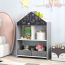Playhouse Kids Bookshelf with Chalkboard and Whiteboard for 3-6 Years by LJGDeals