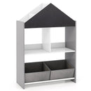Playhouse Kids Bookshelf with Chalkboard and Whiteboard for 3-6 Years by LJGDeals