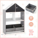 Playhouse Kids Bookshelf with Chalkboard and Whiteboard for 3-6 Years by LJGDeals