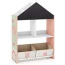 Playhouse Kids Bookshelf with Chalkboard and Whiteboard for 3-6 Years by LJGDeals