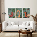 Green Dinosaur Nursery Decor Kids Room Wall Art by Wall Art Set