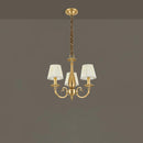 Pleated Brass Chandelier