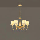 Pleated Brass Chandelier