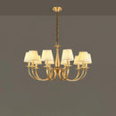 Pleated Brass Chandelier