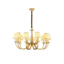 Pleated Brass Chandelier