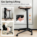Pneumatic Standing Desk with Anti-fall Baffle and Cup Holder by LJGDeals