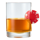 Poker Chip Whiskey & Wine Glasses | SINGLE (20 OZ)