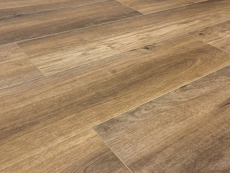 Poligon SPC Textured/EIR 9"x60" Vinyl Flooring 8mm - Grade Brown