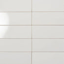 White 4x12 Polished Ceramic Subway Tile (34 pack, 10.4 sq ft/case) - Sample