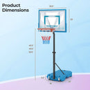 Pool Basketball Hoop with Adjustable Height and Weighted Base by LJGDeals