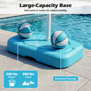 Pool Basketball Hoop Set with 2 Balls and Pump