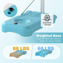 Pool Basketball Hoop Poolside Portable Basketball Goal with Shatterproof Backboard-White by LJGDeals