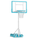 Pool Basketball Hoop Poolside Portable Basketball Goal with Shatterproof Backboard-White by LJGDeals