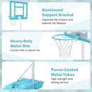 Pool Basketball Hoop Poolside Portable Basketball Goal with Shatterproof Backboard-White by LJGDeals