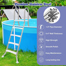 75.6" Above Ground Pool Ladder A-Frame Swimming Pool 4-Step Ladder for Up to 55" Pool Wall Height by LJGDeals