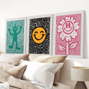 Funky Wall Art. Groovy Poster. Trendy Decor Set by Wall Art Set
