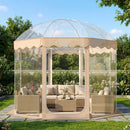 Pop Up Bubble Tent 10x10 FT for 8-10 People Weatherproof Pod with 540¬∞ Panoramic Clear PVC by LJGDeals