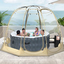 Pop Up Bubble Tent 630¬∞ Transparent PVC Igloo 8.5 x 8.5 FT Instant Setup Screen House for 5-6 People-Beige by LJGDeals