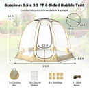 Pop Up Bubble Tent 630¬∞ Transparent PVC Igloo 8.5 x 8.5 FT Instant Setup Screen House for 5-6 People-Beige by LJGDeals