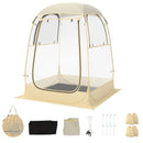 Instant Pop up Sports Tent with Carrying Bag and Floor Mat for 1-2/5-6 People by LJGDeals