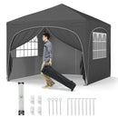10 X 10 FT Pop up Canopy Tent with 4 Removable Sidewall by LJGDeals