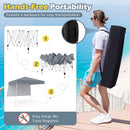 8 X 8 Feet Pop up Canopy Tent with 1 Sidewall and Portable Backpack-Gray