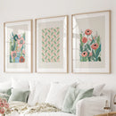 Botanical Pink Poppies Wall Art Poster Decor by Wall Art Set